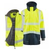 Leo Workwear Clovelly With Torrington Class 3 Hi-Vis Yellow / Navy Anorak Bodywarmer Leo Workwear Clovelly With Torrington Class 3 Hi-Vis Yellow / Navy Anorak Bodywarmer